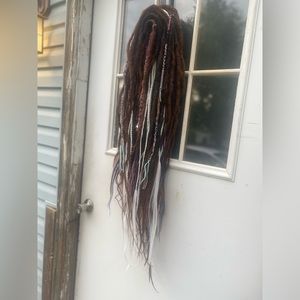 47 Synthetic dreads with 3 wraps